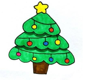 手机画圣诞树简单又好看