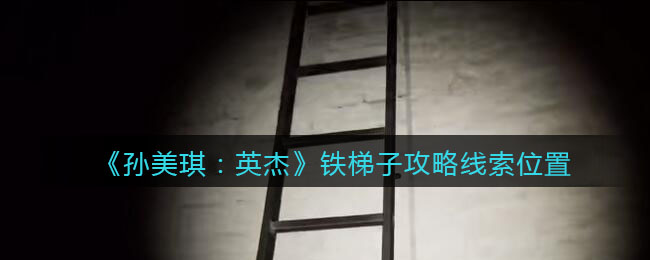 《孙美琪疑案：英杰》五级线索——铁梯子