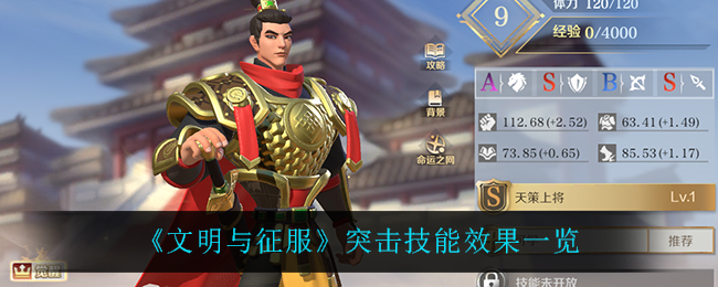 《文明与征服》突击技能效果一览