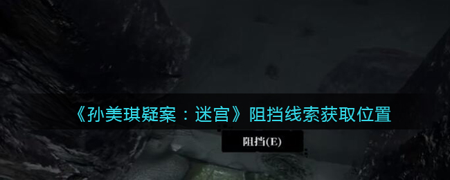 《孙美琪疑案：迷宫》四级线索——阻挡