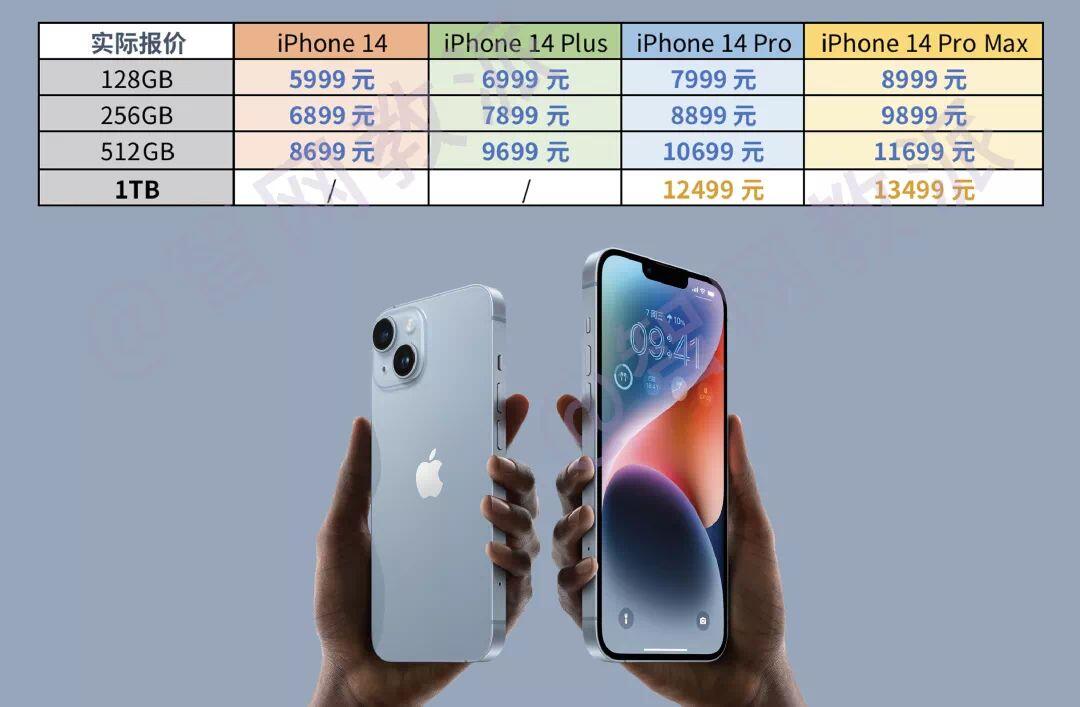 iphone14系列手机价格介绍