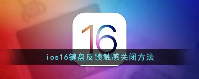 ios16键盘反馈触感关闭方法