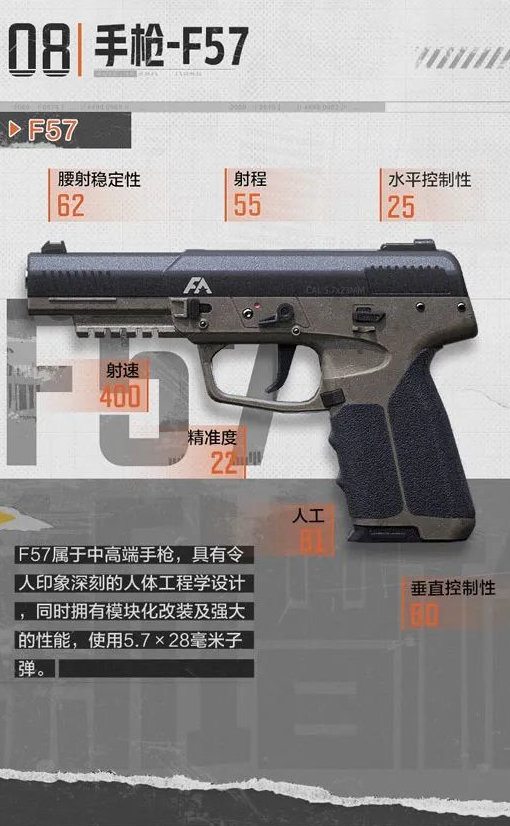 《暗区突围》手枪F57介绍 二次世界 第3张