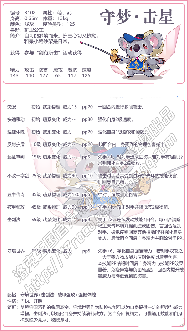 《洛克王国》守梦击星技能表图鉴 二次世界 第3张