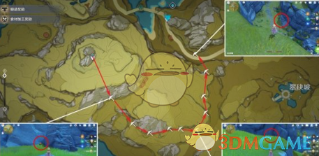 《原神》3.8石珀收集路线 二次世界 第8张