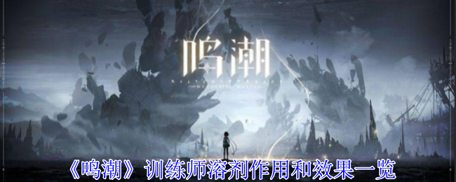 《鸣潮》训练师溶剂作用和效果一览