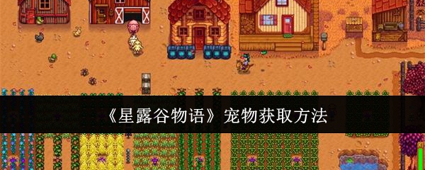 《星露谷物语》宠物获取方法