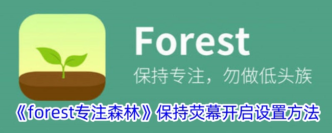 《forest专注森林》保持荧幕开启设置方法