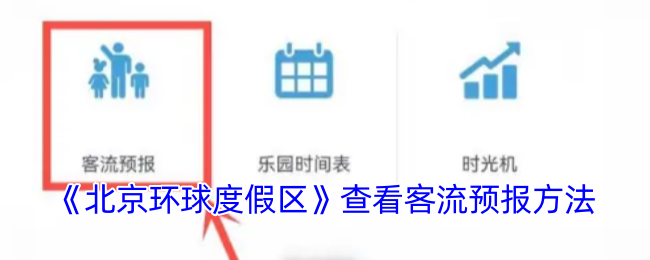 《北京环球度假区》查看客流预报方法