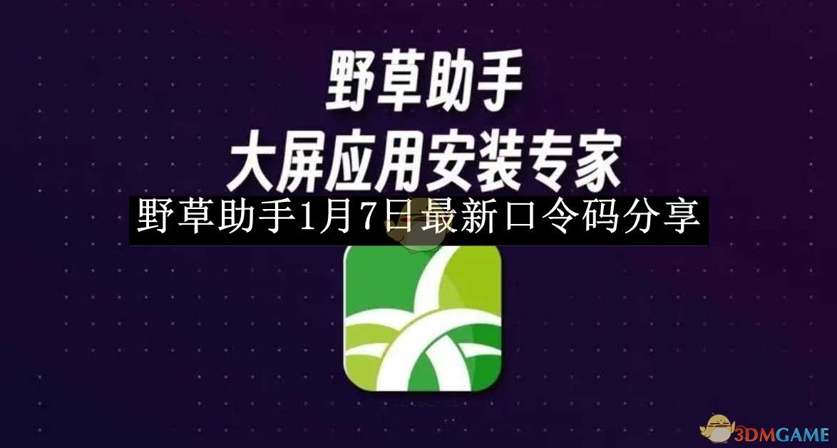 《野草助手》1月7日最新口令码分享