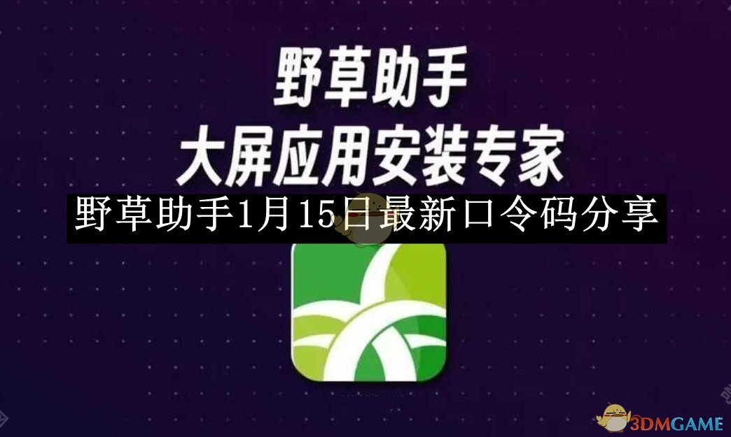 《野草助手》1月15日最新口令码分享