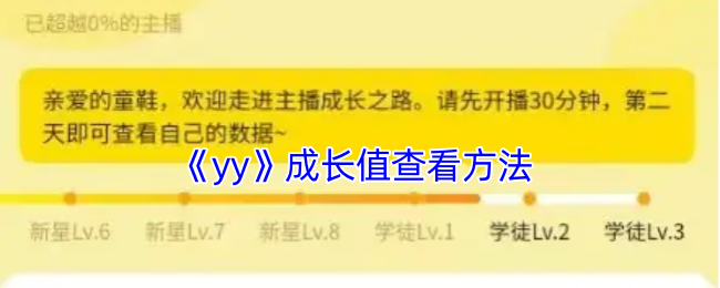 《yy》成长值查看方法