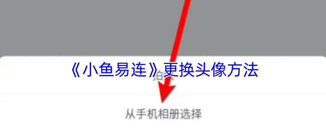 《小鱼易连》更换头像方法