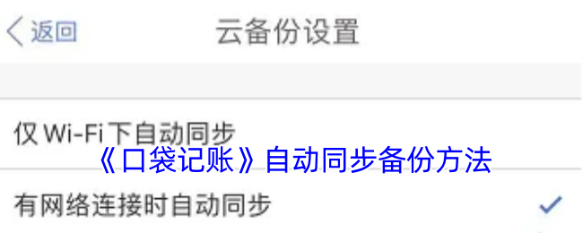 《口袋记账》自动同步备份方法