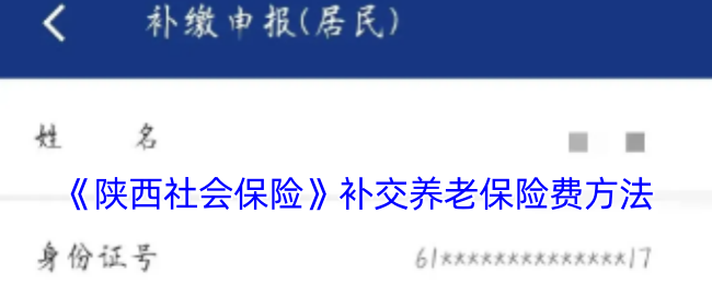 《陕西社会保险》补交养老保险费方法