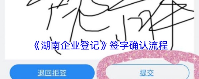 《湖南企业登记》签字确认流程