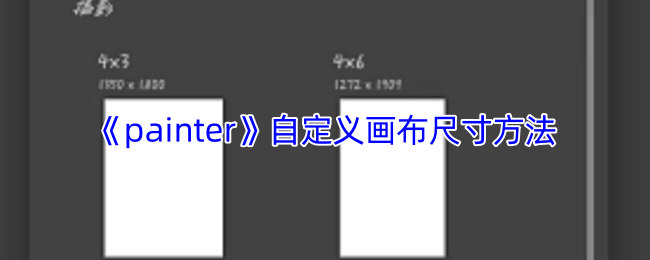 《painter》自定义画布尺寸方法