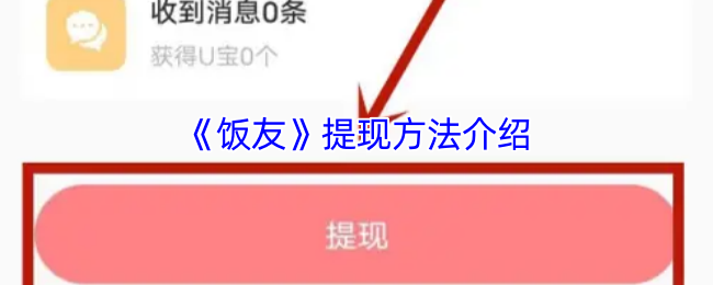 《饭友》提现方法介绍