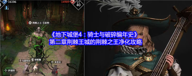 地下城堡4：骑士与破碎编年史第二章荆棘王城的荆棘之王净化攻略