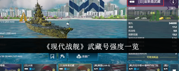 《现代战舰》武藏号强度一览