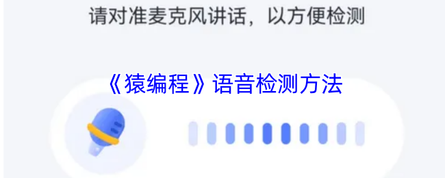 《猿编程》语音检测方法
