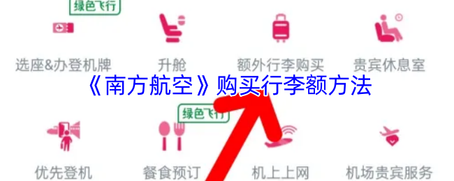 《南方航空》购买行李额方法