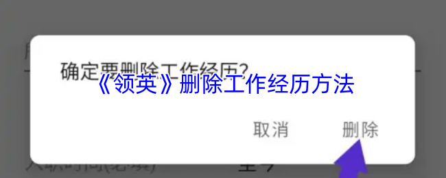 《领英》删除工作经历方法