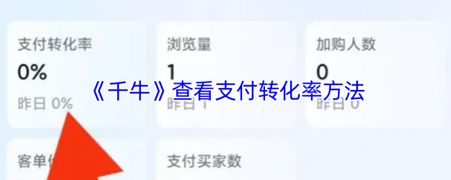 《千牛》查看支付转化率方法