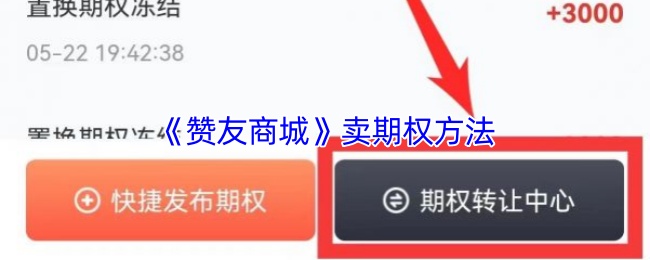 《赞友商城》卖期权方法