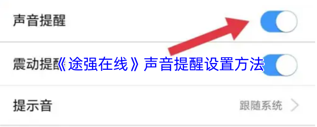《途强在线》声音提醒设置方法