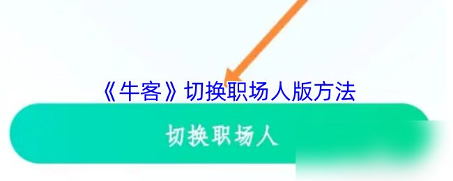 《牛客》切换职场人版方法