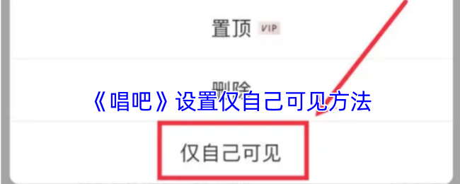 《唱吧》设置仅自己可见方法