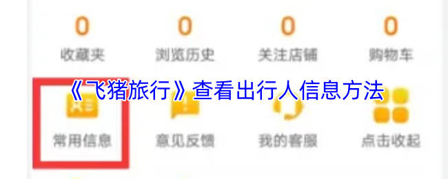 《飞猪旅行》查看出行人信息方法