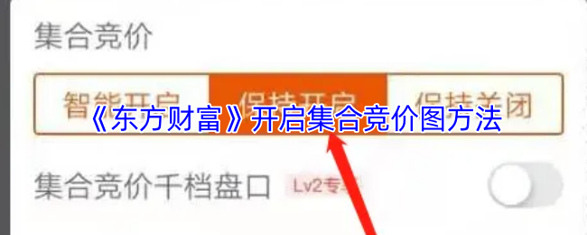 《东方财富》开启集合竞价图方法
