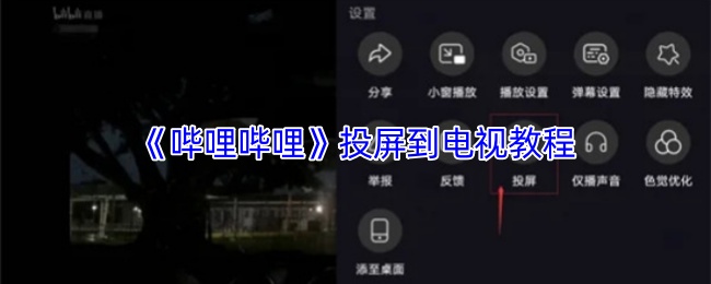 《哔哩哔哩》投屏到电视教程