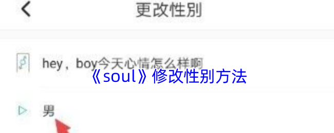 《soul》修改性别方法