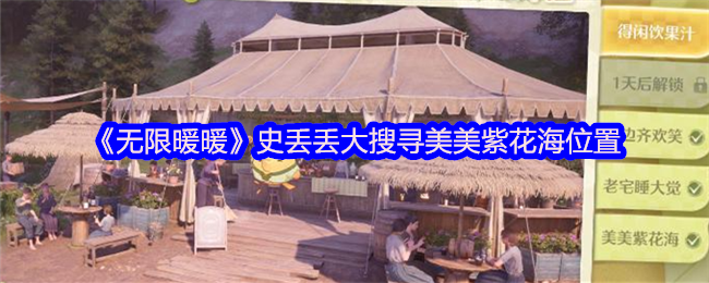 《无限暖暖》史丢丢大搜寻美美紫花海位置