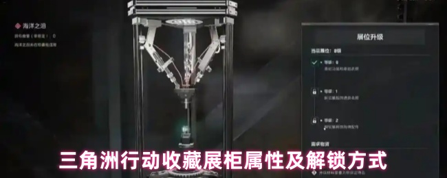 三角洲行动收藏展柜属性及解锁方式