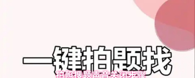 拍照搜题声音关闭步骤