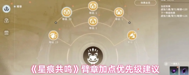 《星痕共鸣》臂章加点优先级建议