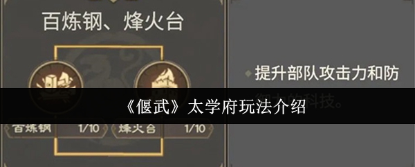 《偃武》太学府玩法介绍