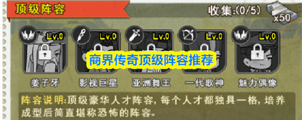 商界传奇顶级阵容推荐