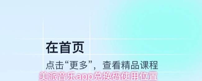美派音乐app兑换码使用位置