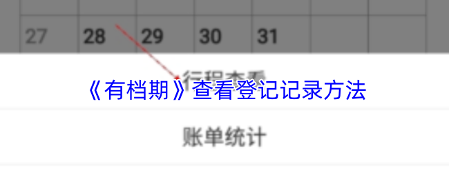 《有档期》查看登记记录方法