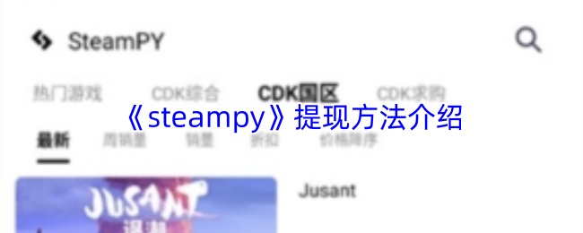 《steampy》提现方法介绍
