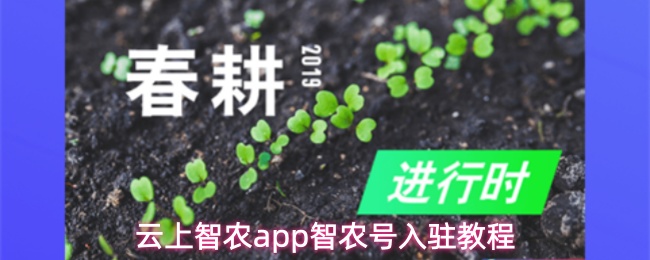 云上智农app智农号入驻教程