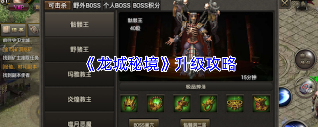 《龙城秘境》升级攻略