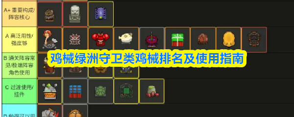 鸡械绿洲守卫类鸡械排名及使用指南