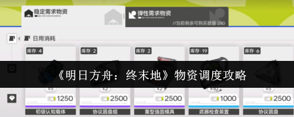 《明日方舟：终末地》物资调度攻略