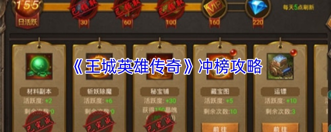 《王城英雄传奇》冲榜攻略